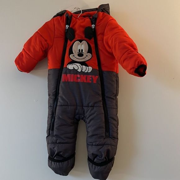Disney Mickey Mouse red & black onesie - Picture 1 of 7